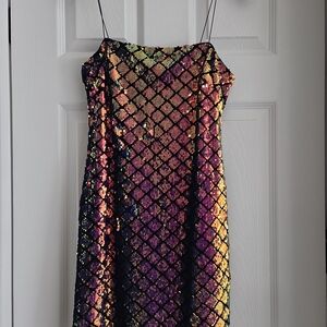 Topshop Multicolor Sequin Dress